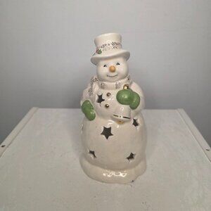 Lenox Snowman Lit Color Changing Figurine Seasons Sparkle 6.5 In NWT